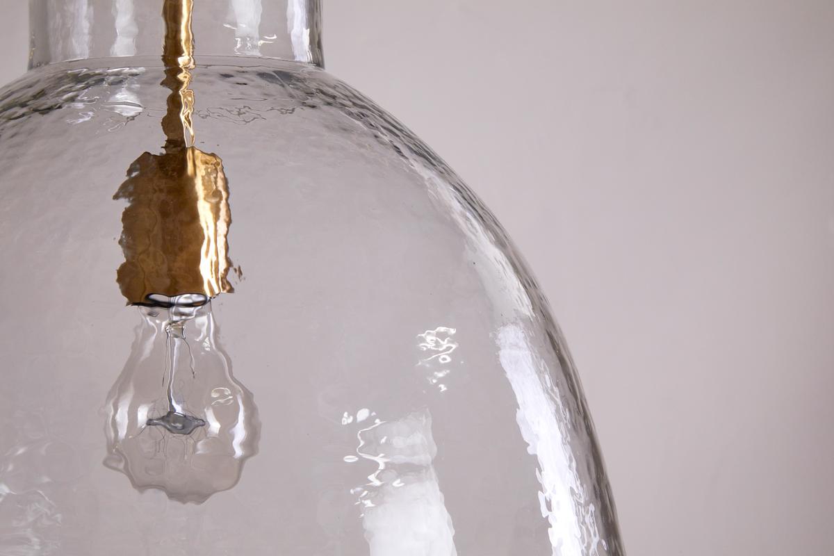 Nkuku Inayah Recycled Glass Pendant Clear