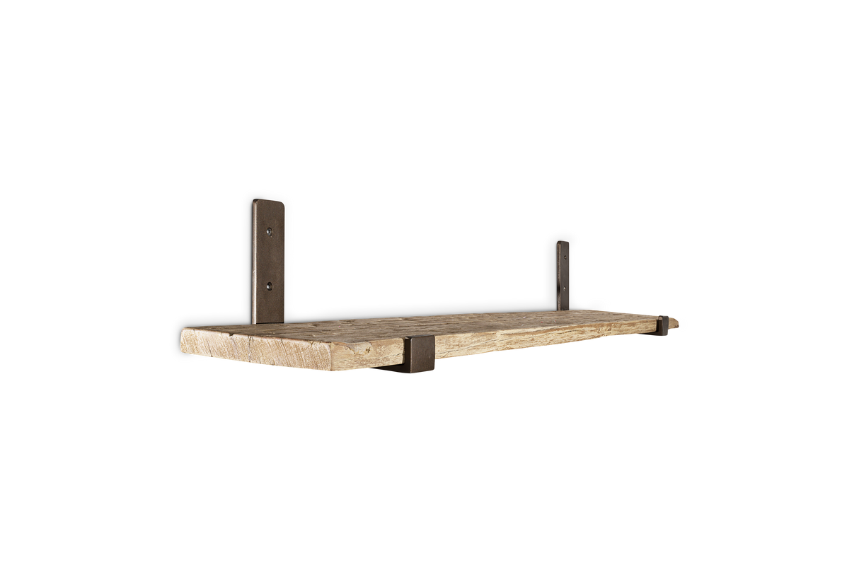 Nkuku Ibo Reclaimed Wood & Iron Shelf Natural Large