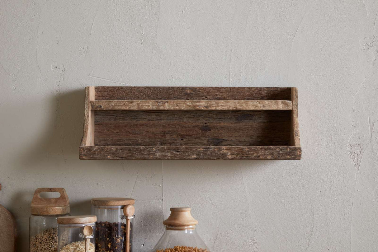 Nkuku Ibo Reclaimed Wood Storage Shelf Natural