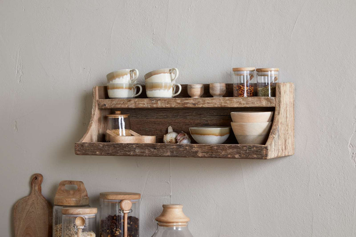 Nkuku Ibo Reclaimed Wood Storage Shelf Natural