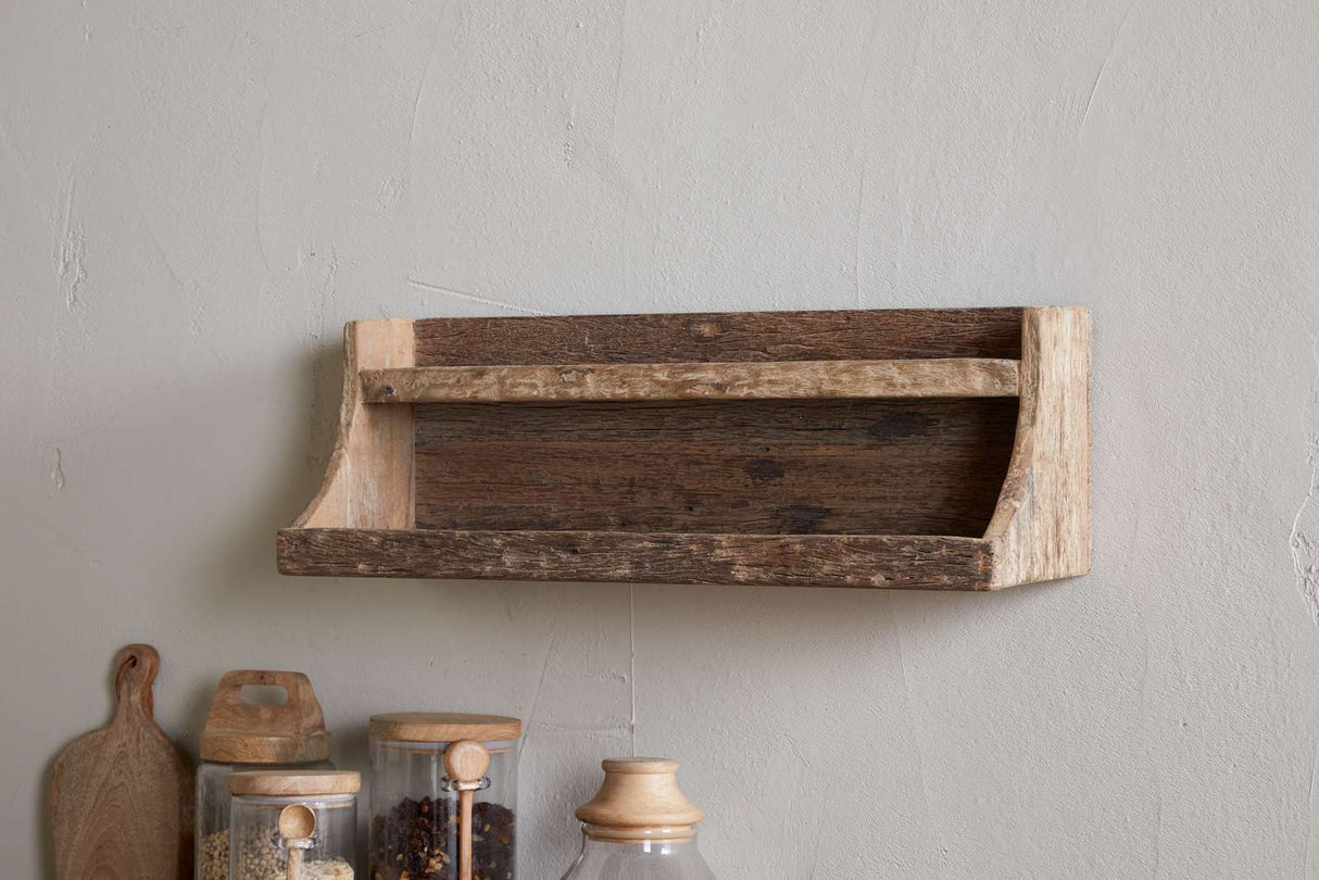 Nkuku Ibo Reclaimed Wood Storage Shelf Natural