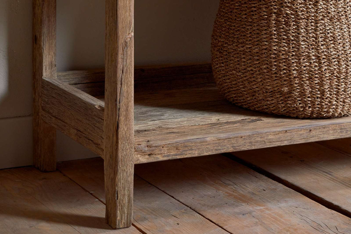 Nkuku Ibo Reclaimed Wood Pantry Standing Shelves Natural