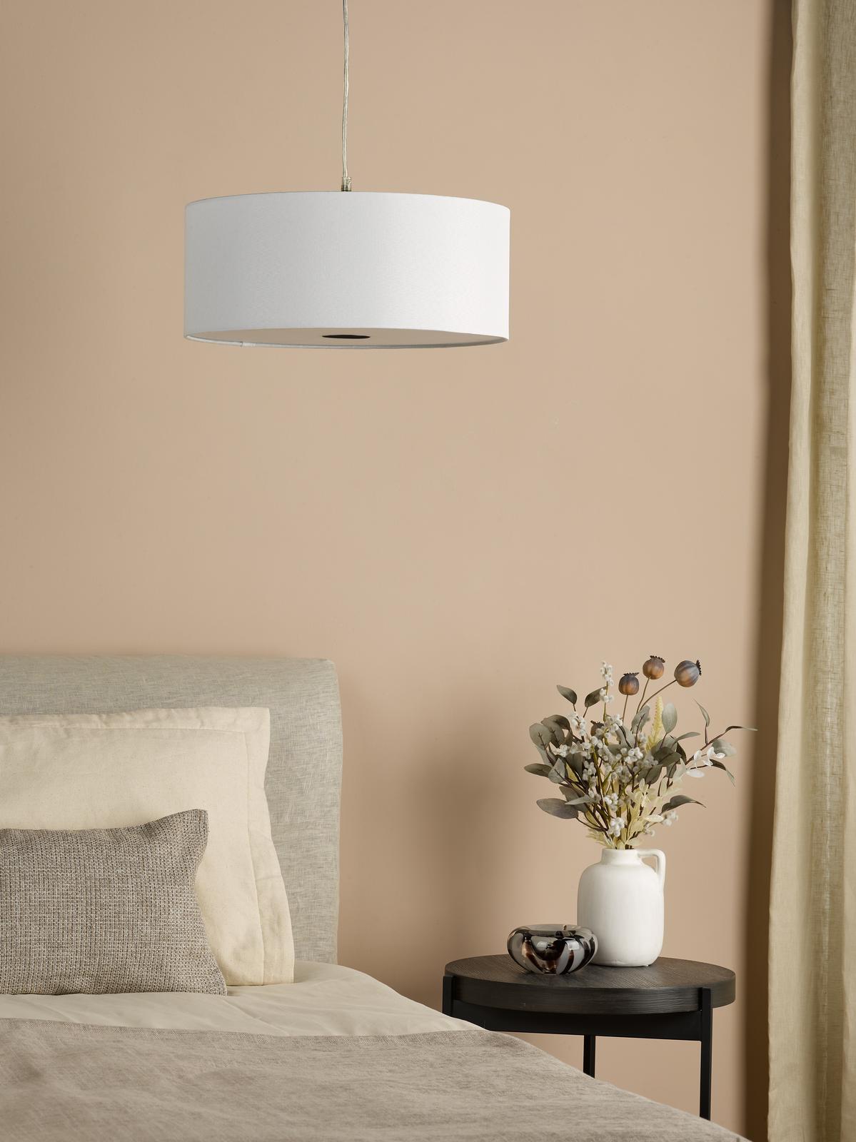 Dar Isla Easy Fit Pendant Ivory and Black Shade 40cm
