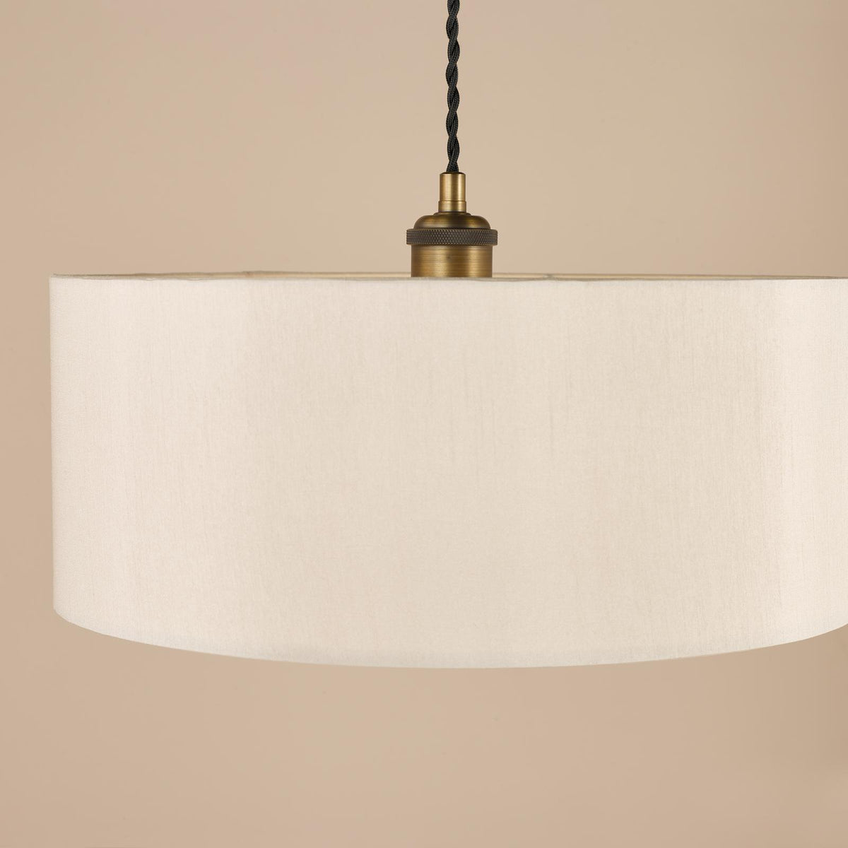 Dar Isla Easy Fit Pendant Ecru and Bronze Shade 40cm