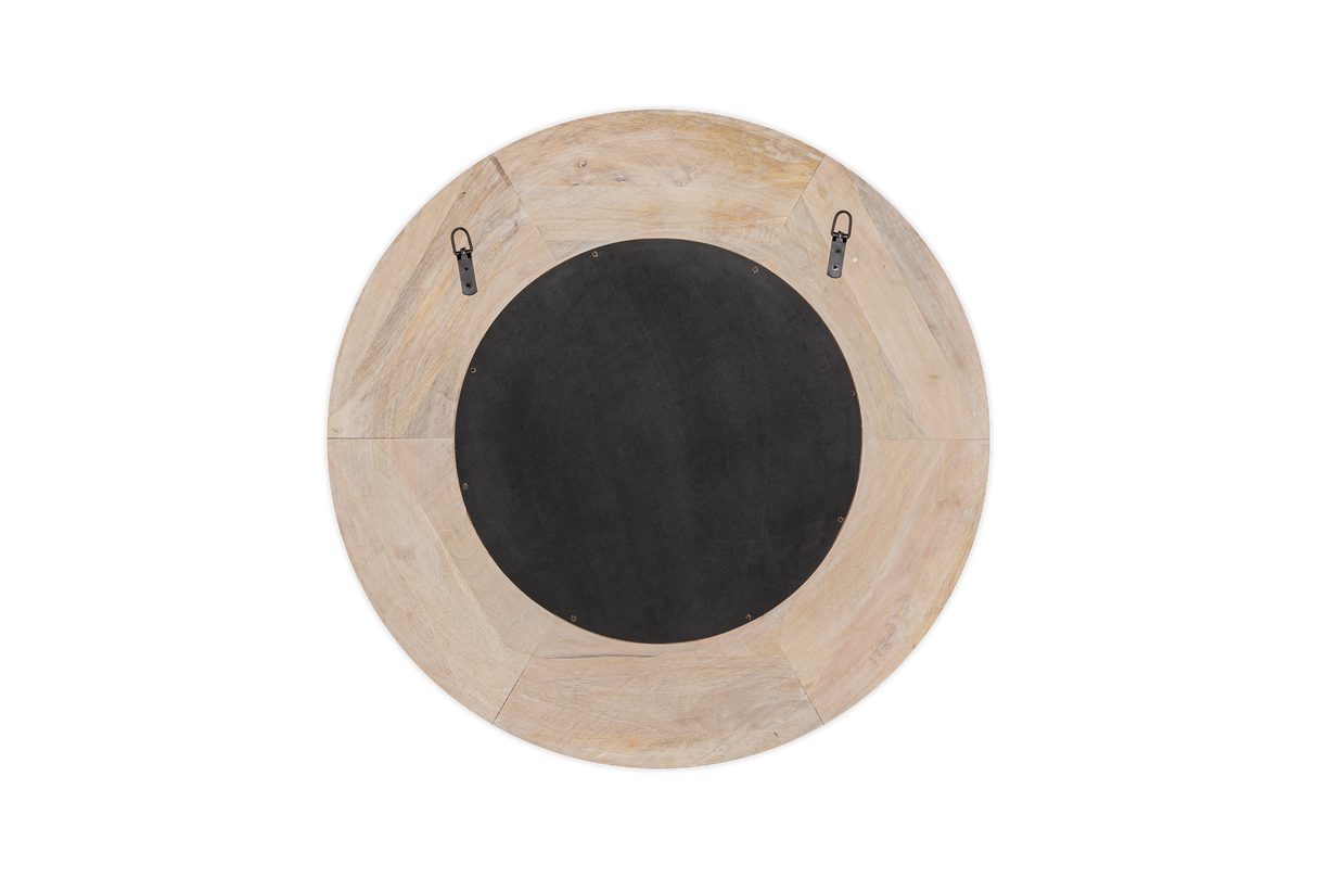 Nkuku Itwa Mango Wood Carved Mirror Natural