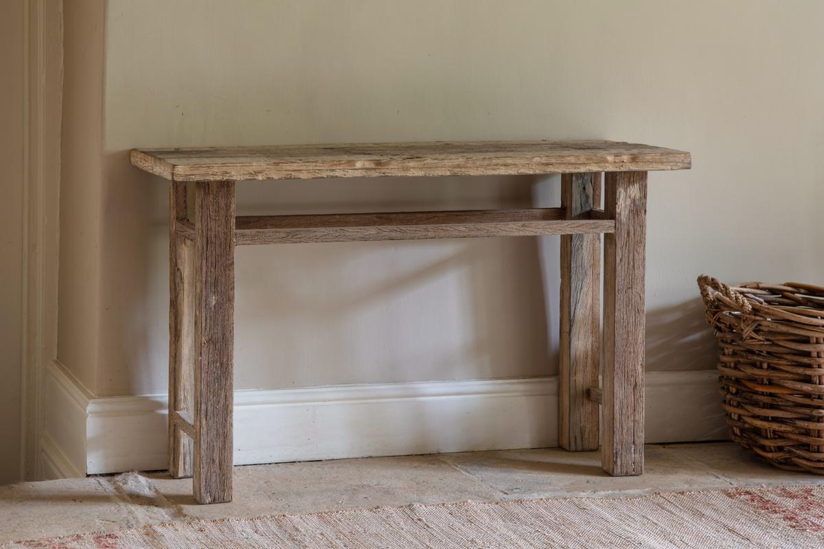 Nkuku Ibo Reclaimed Wood Console Table Natural
