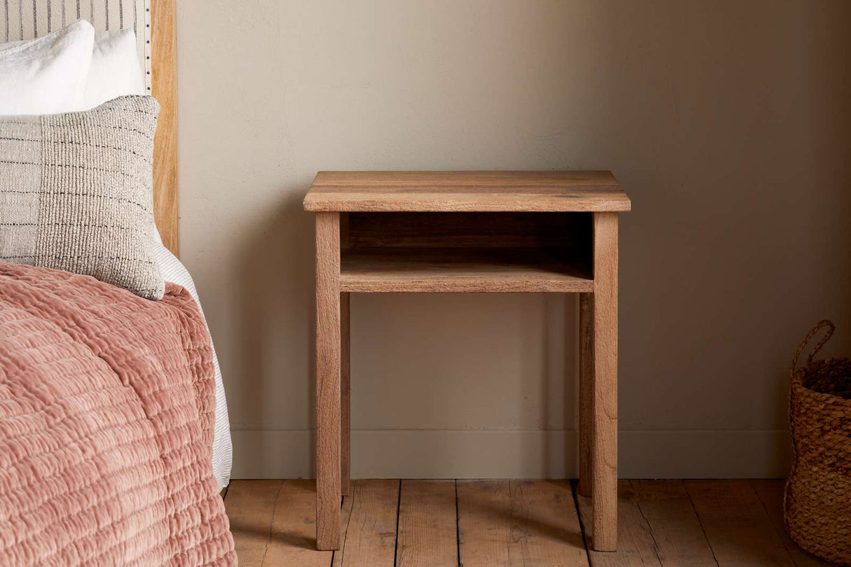 Nkuku Iya Reclaimed Wood Bedside Table Natural