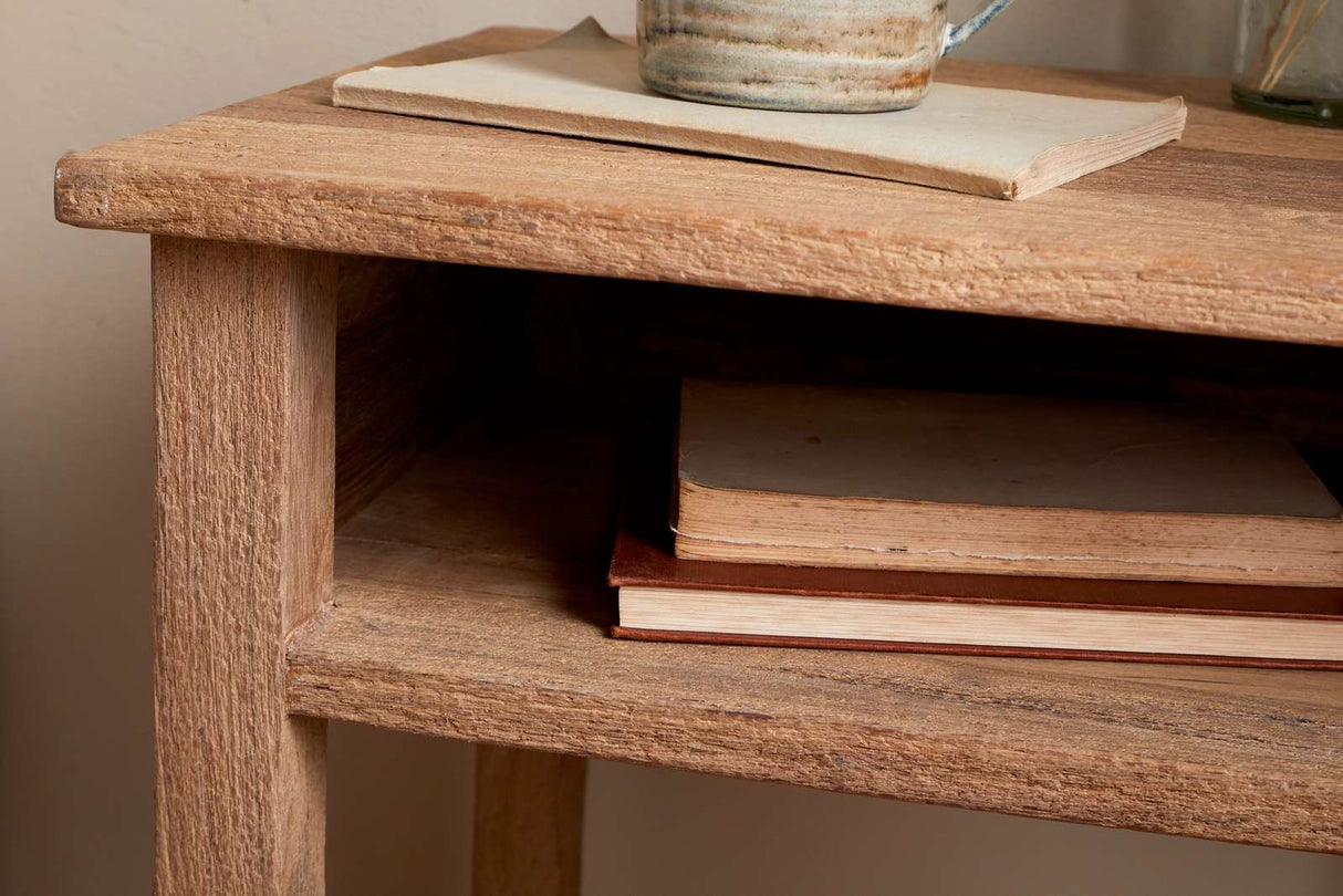 Nkuku Iya Reclaimed Wood Bedside Table Natural