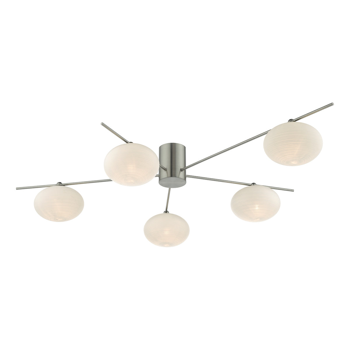 Dar Jasper 5 Light Semi Flush Satin Nickel