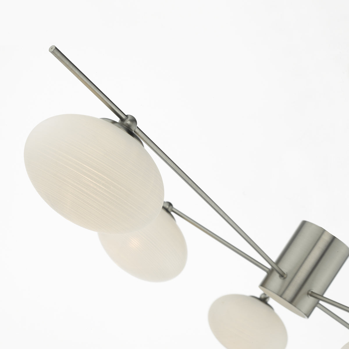 Dar Jasper 5 Light Semi Flush Satin Nickel