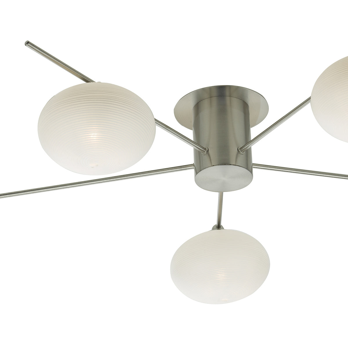 Dar Jasper 5 Light Semi Flush Satin Nickel