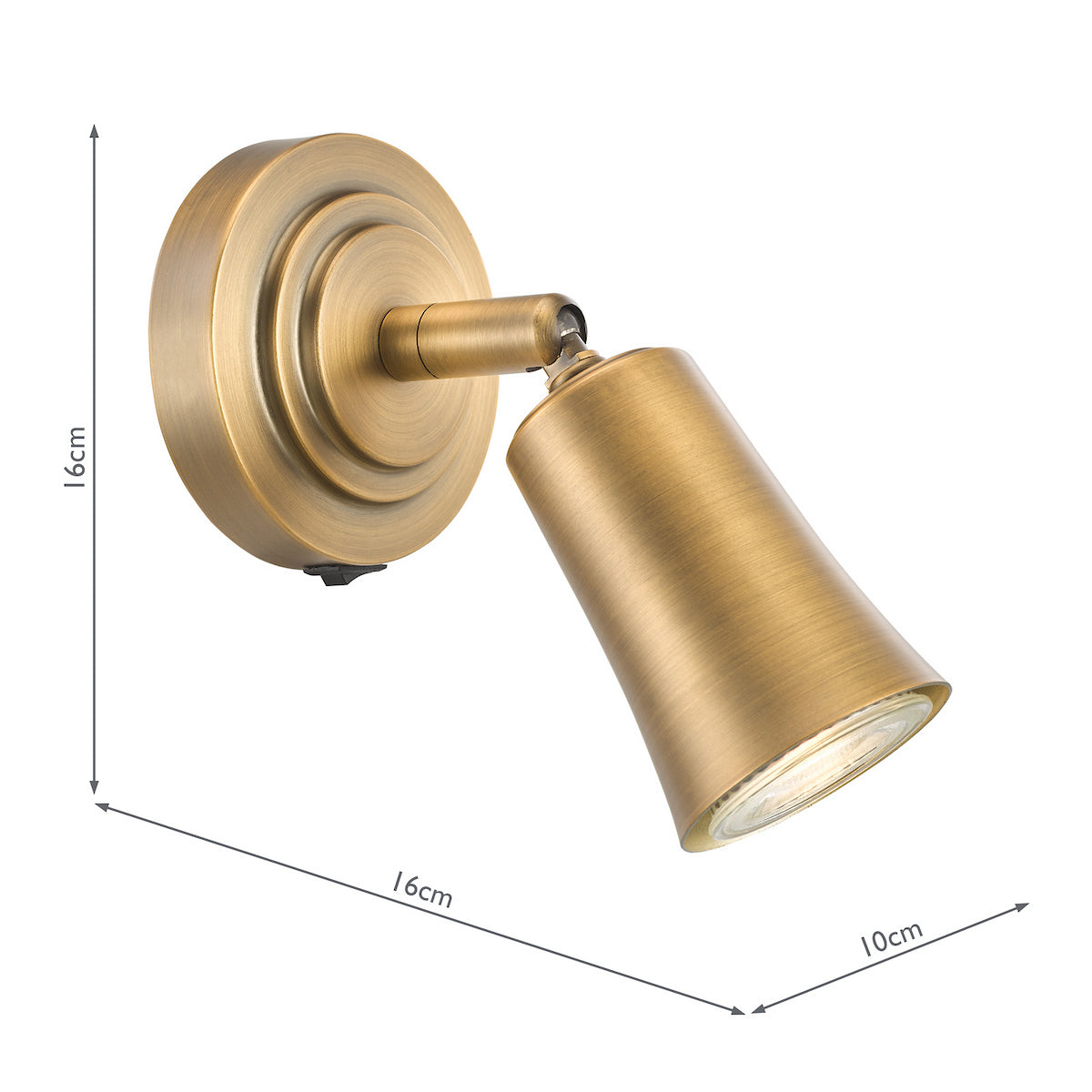 Dar Jedrek Single Spotlight Aged Brass