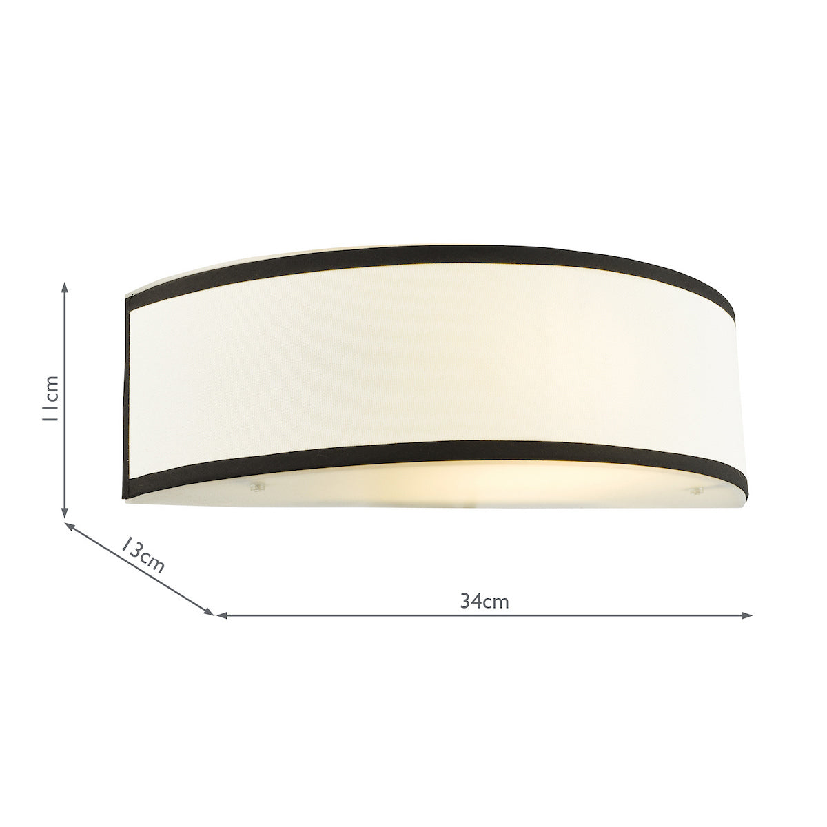 Dar Jemima Wall Light White and White Frosted Acrylic With Shade