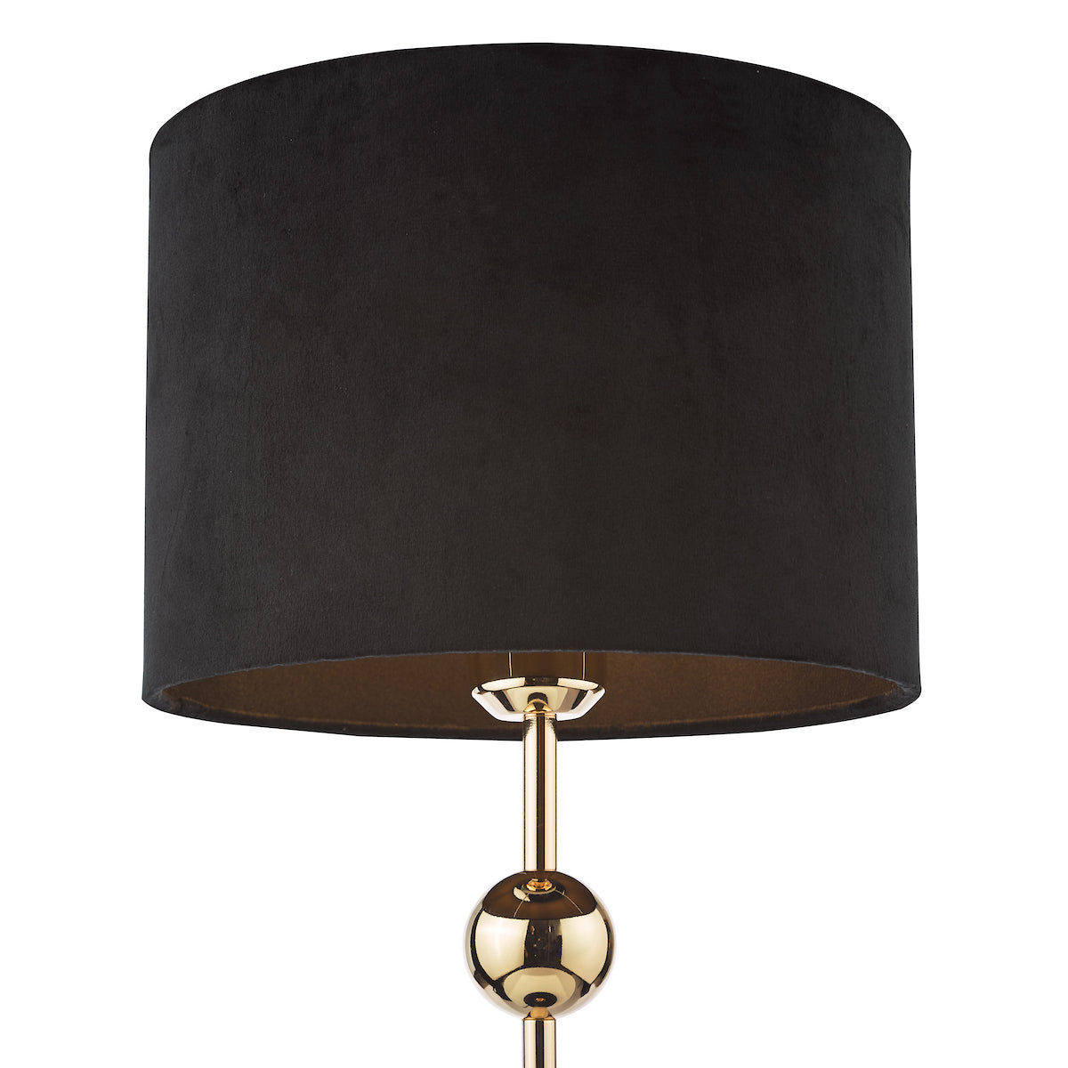 Dar Jillian Table Lamp Marble and Polished Gold With Shade