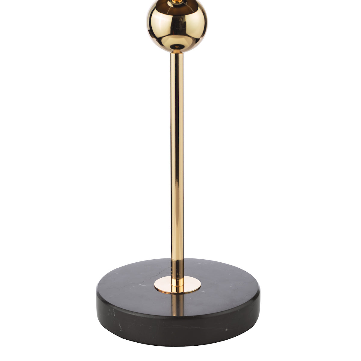 Dar Jillian Table Lamp Marble and Polished Gold With Shade