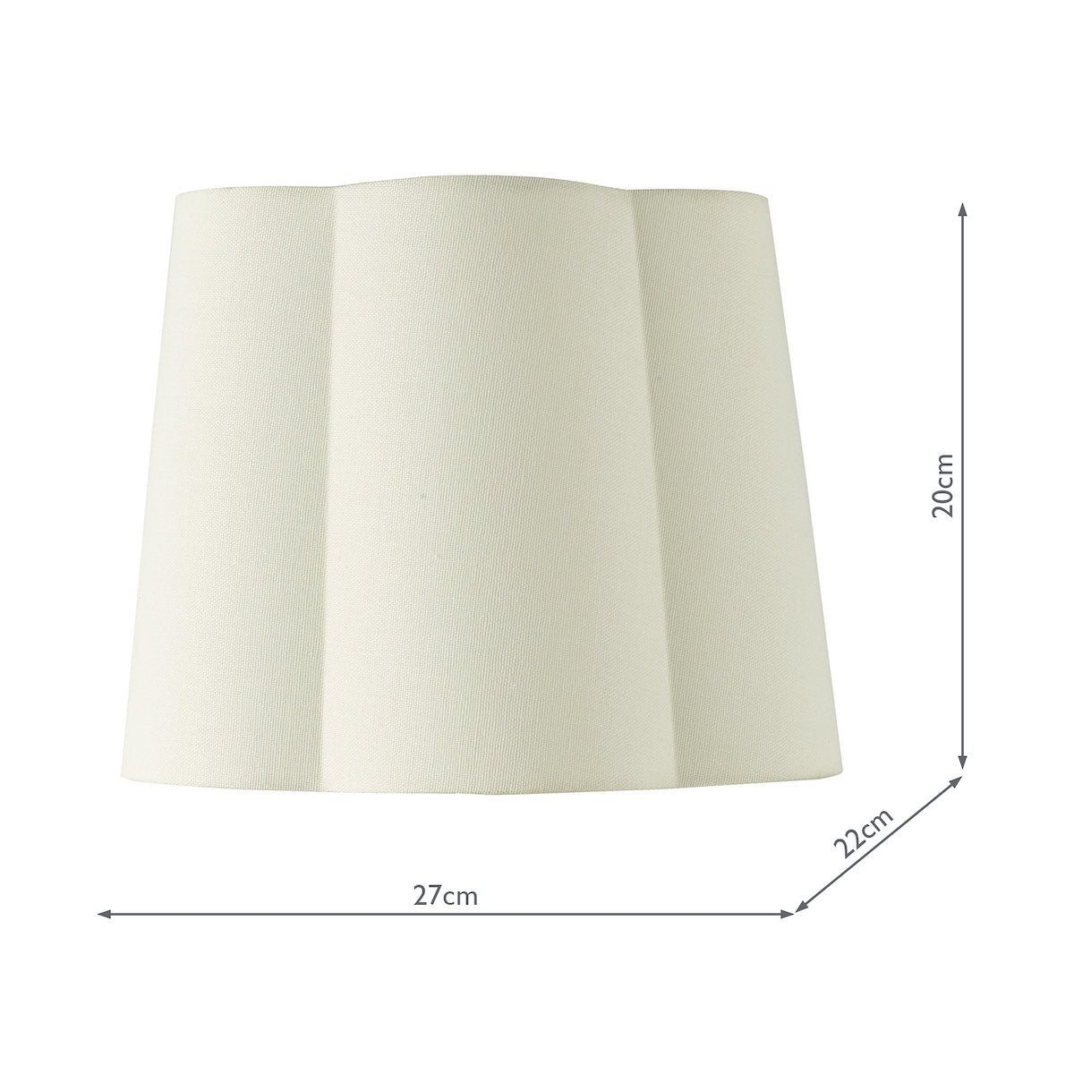 Dar Jordana Ivory Cotton Tapered Drum Shade