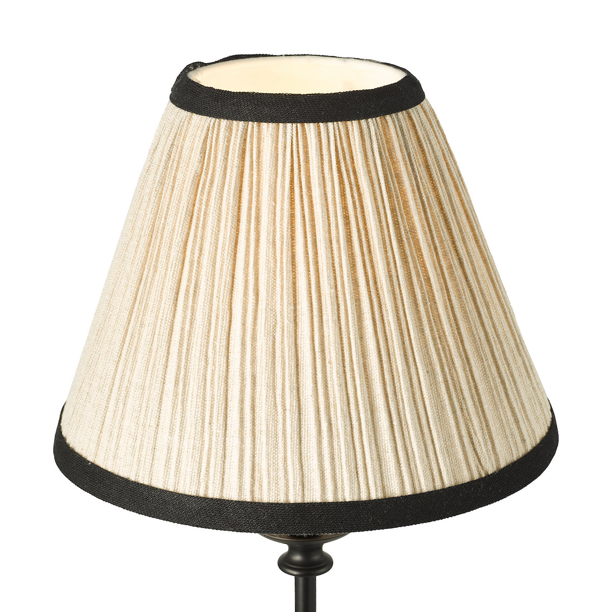 Dar Judy Table Lamp Satin Black With Shade