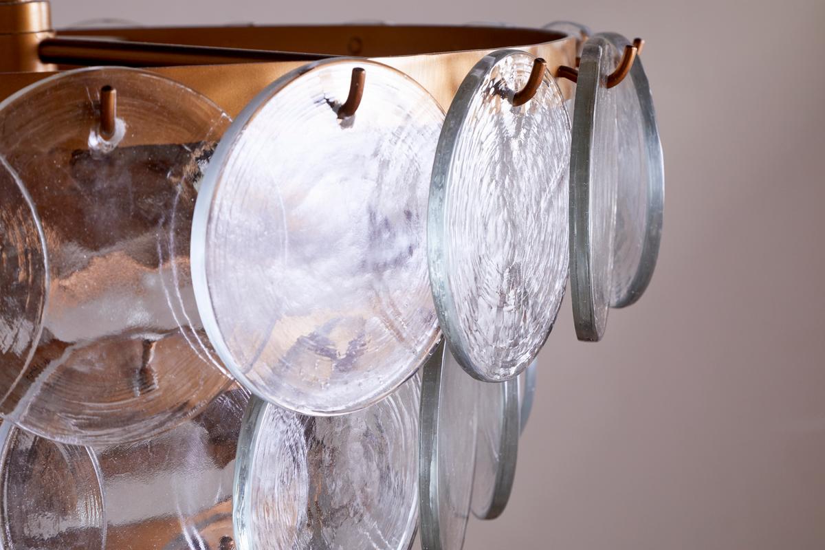 Nkuku Kagitha Recycled Glass Chandelier Clear Small