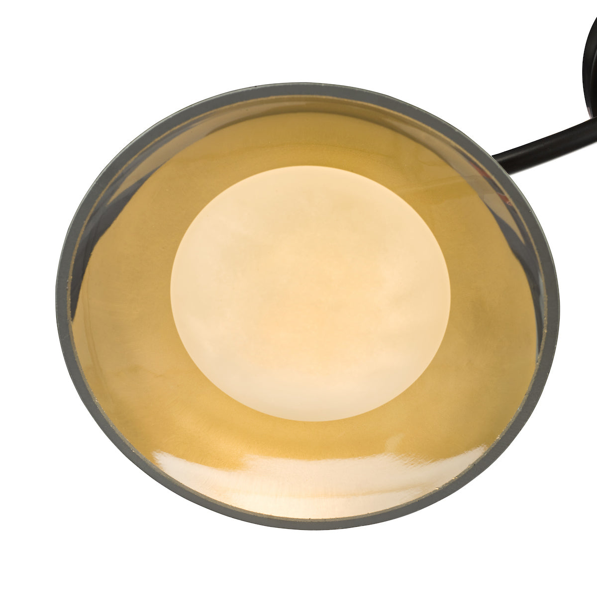 Dar Kadience 3 Light Semi-Flush Satin Black and Smoked Glass