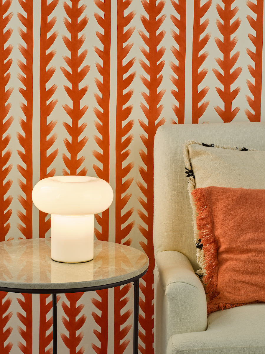 Dar Kaja Table Lamp White Glass