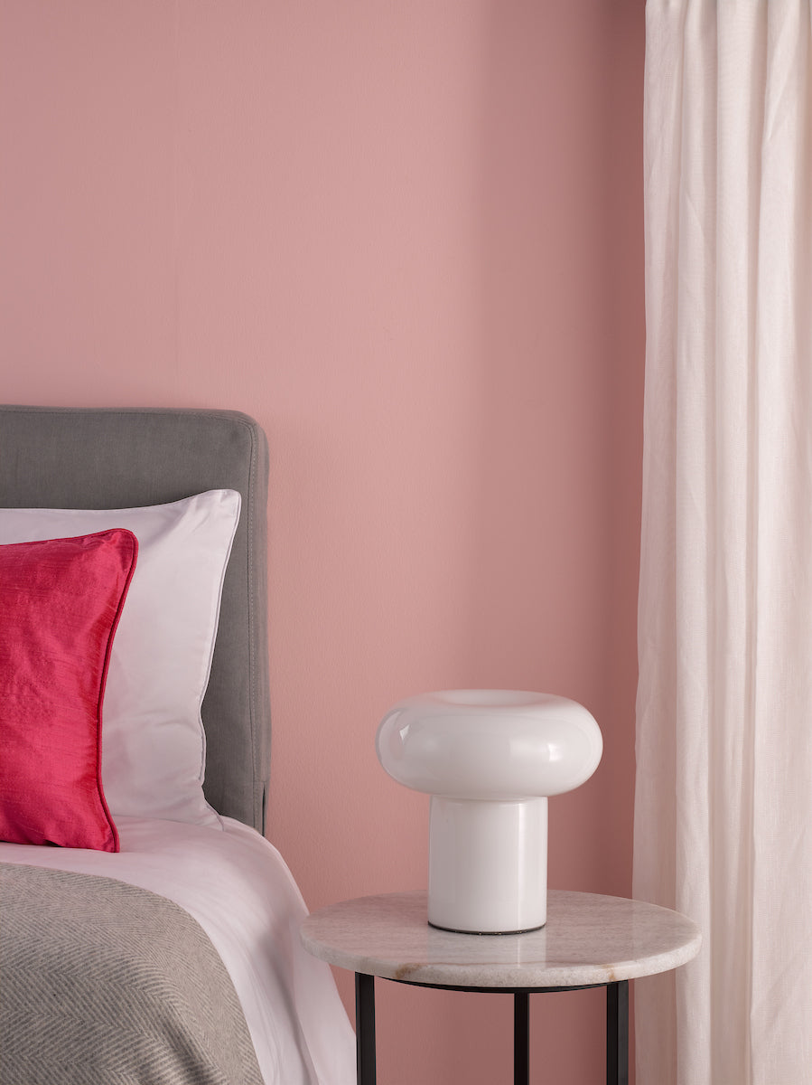 Dar Kaja Table Lamp White Glass