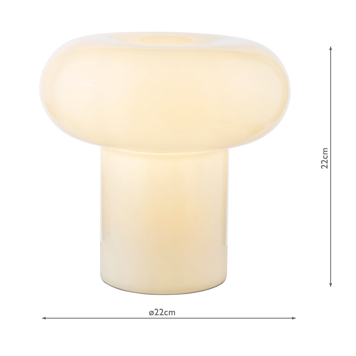 Dar Kaja Table Lamp White Glass