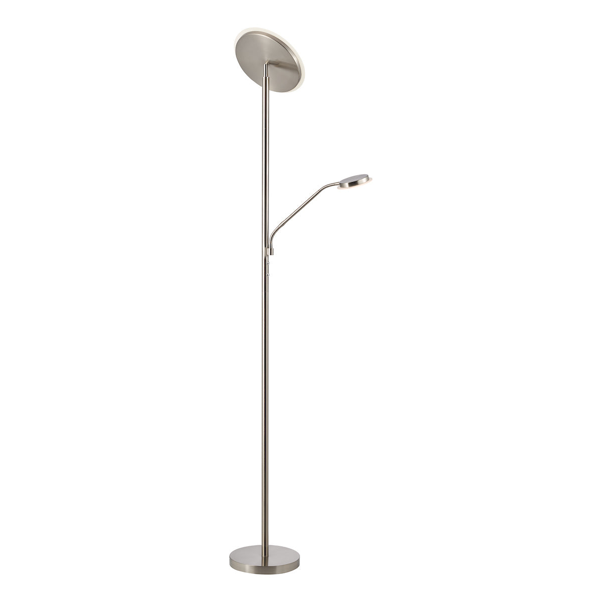 Dar Kamika Mother & Child Floor Lamp Satin Chrome LED