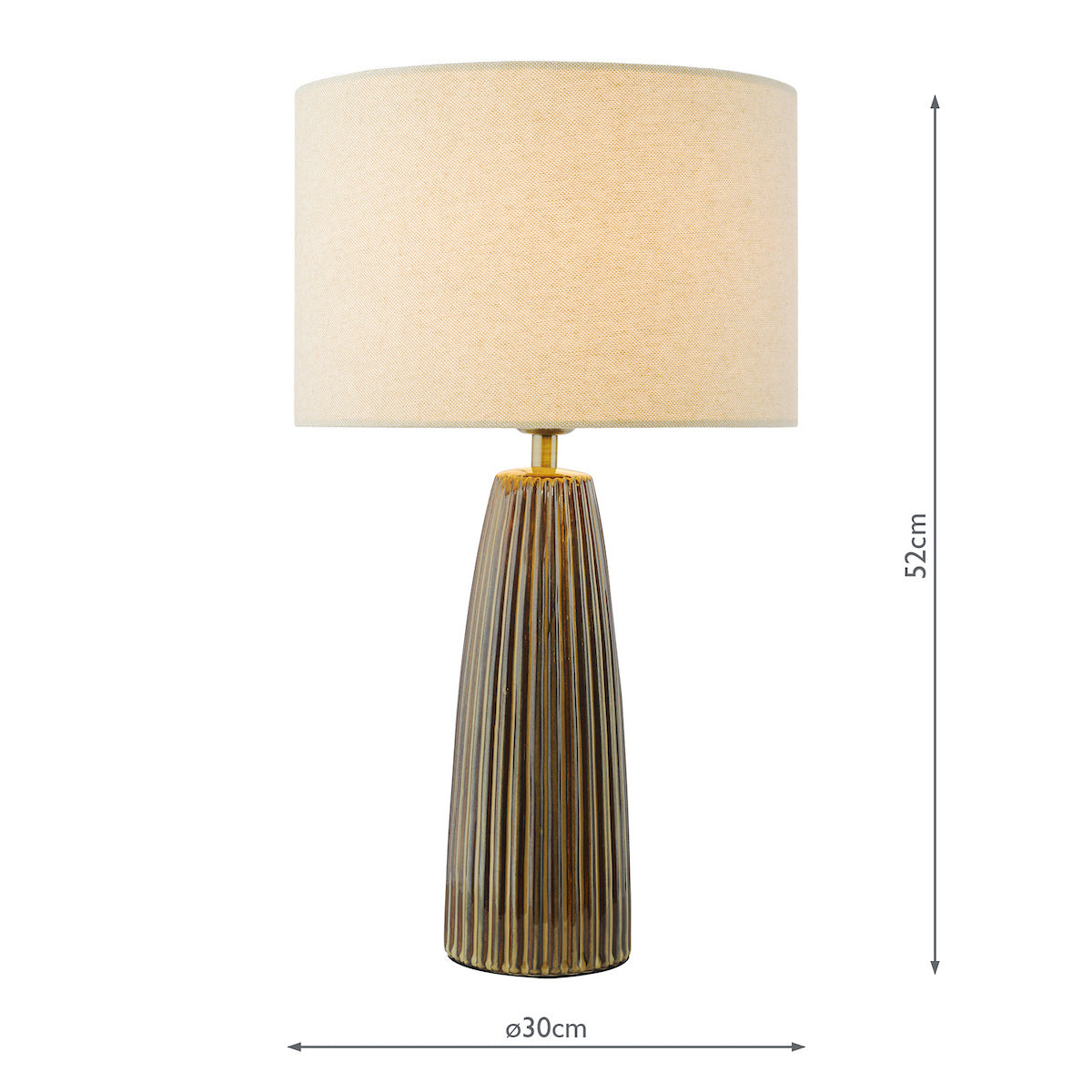 Dar Kaulana Table Lamp Brown With Shade