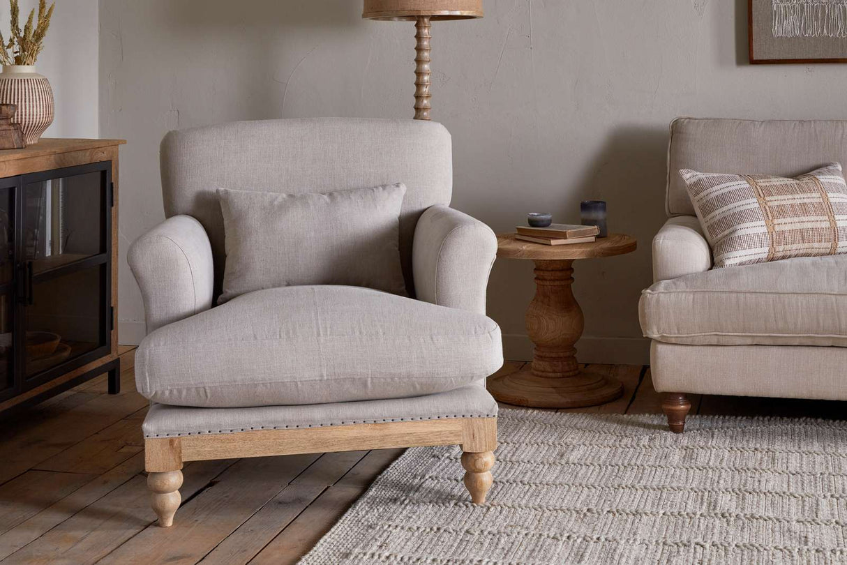 Nkuku Kashi Linen Armchair Natural