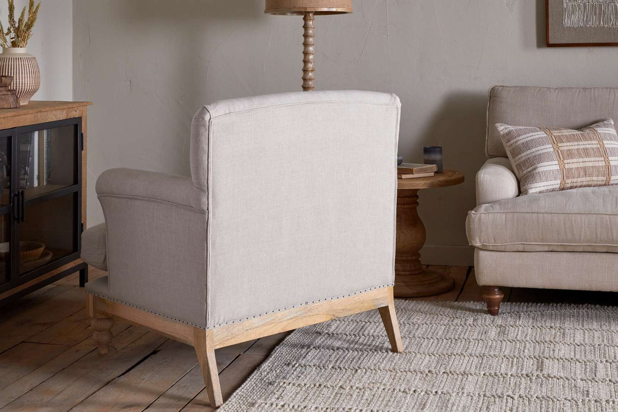 Nkuku Kashi Linen Armchair Natural
