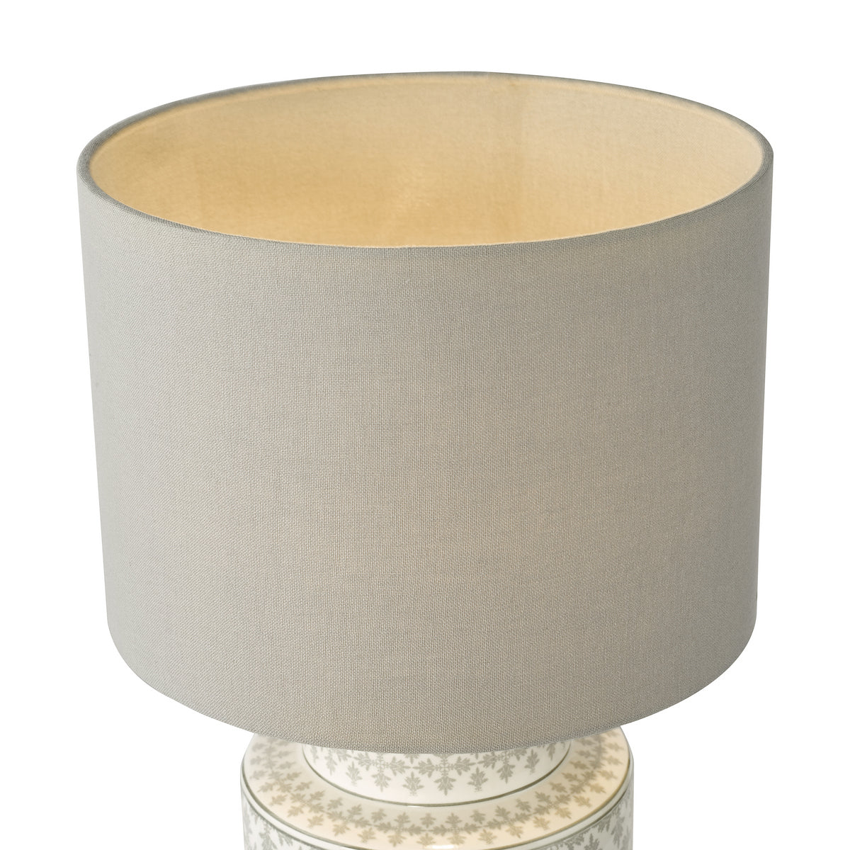 Dar Kedron Table Lamp Grey and Satin Chrome With Shade