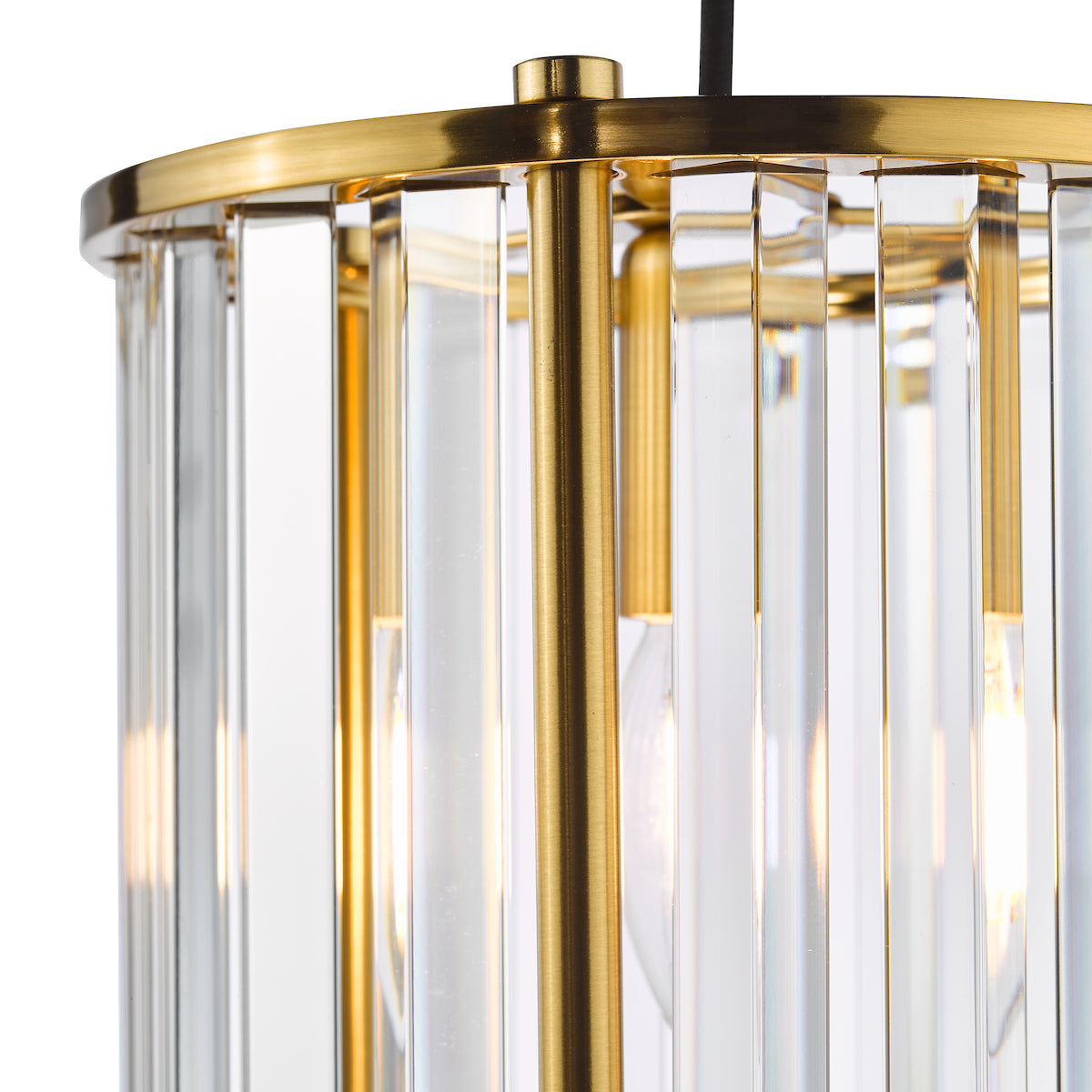 Dar Kiran Pendant Natural Brass and Crystal