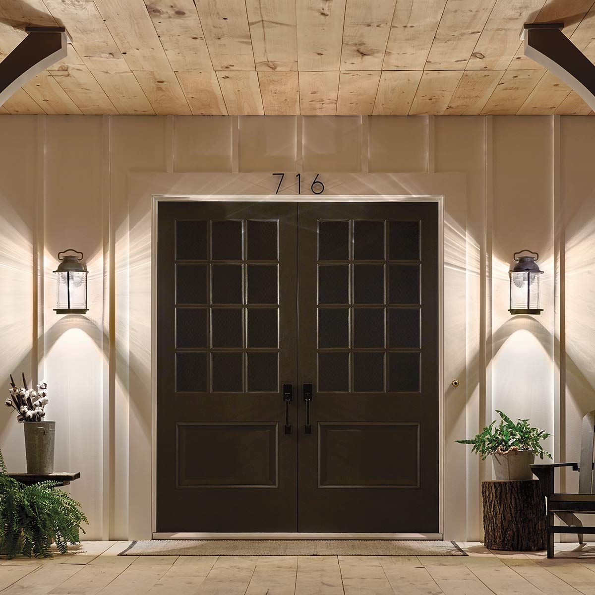 Kichler Ashland Bay 1 Light Large Wall Lantern Grey