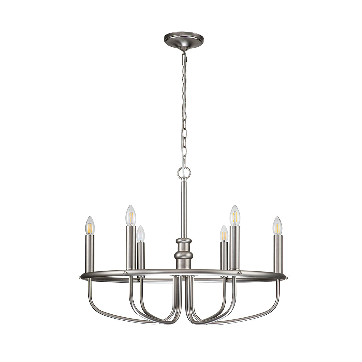 Kichler Capitol Hill 6lt Chandelier Silver
