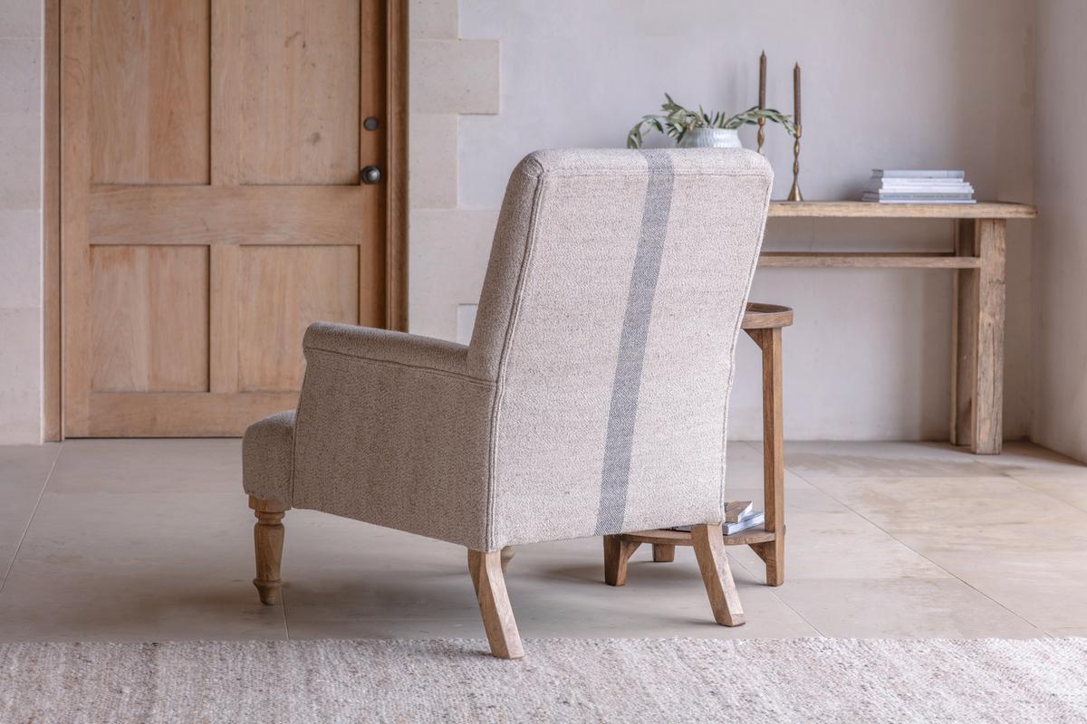 Nkuku Kallu Wool & Cotton Occasional Chair Natural
