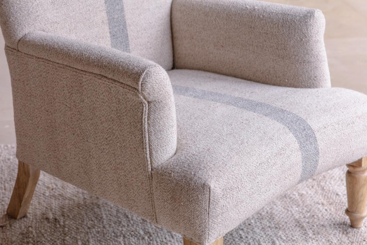 Nkuku Kallu Wool & Cotton Occasional Chair Natural