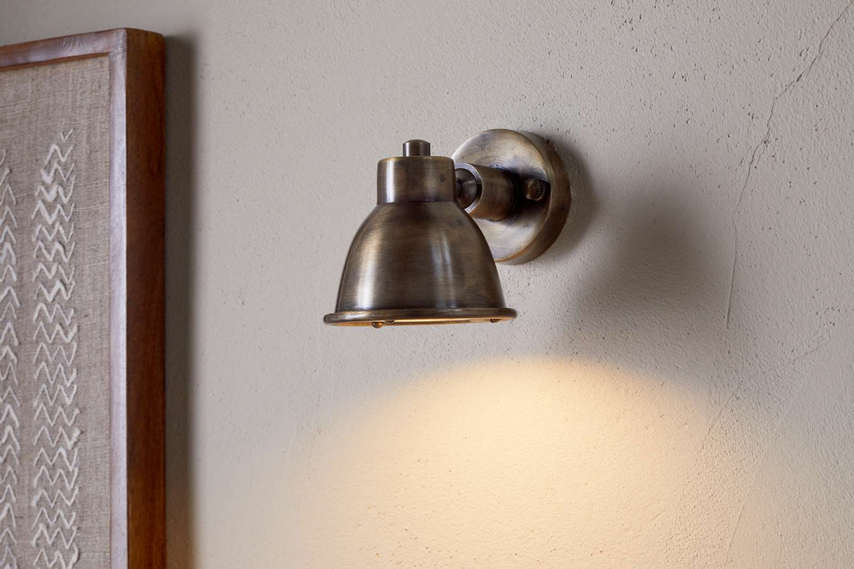 Nkuku Kasai Brass Spotlight Antique Brass