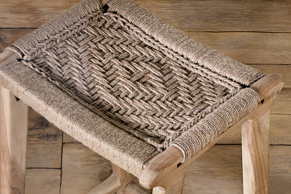 Nkuku Vinay Woven Counter Stool Natural