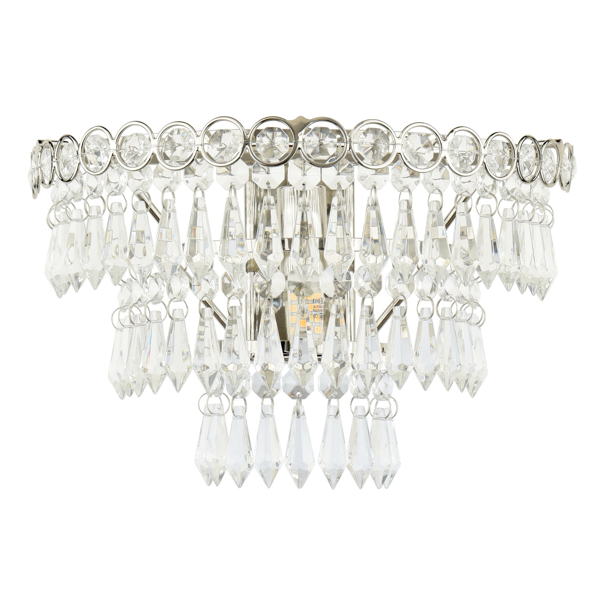 Laura Ashley Enid Wall Light Faceted Glass and Polished Nickel