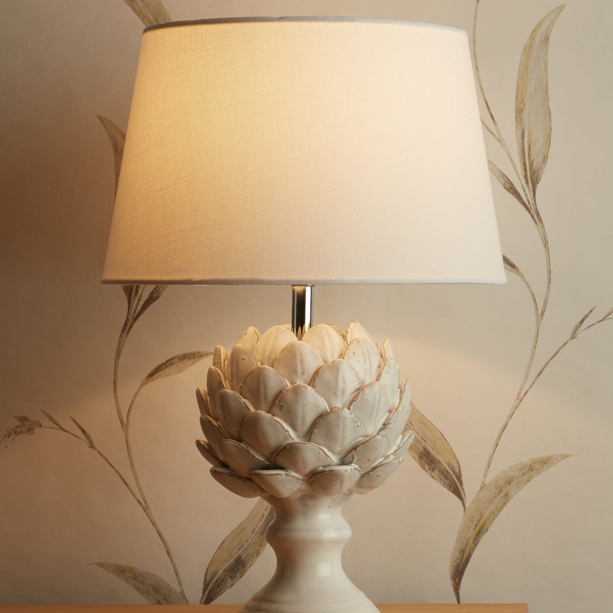 Laura Ashley Artichoke Ceramic Table Lamp with Shade