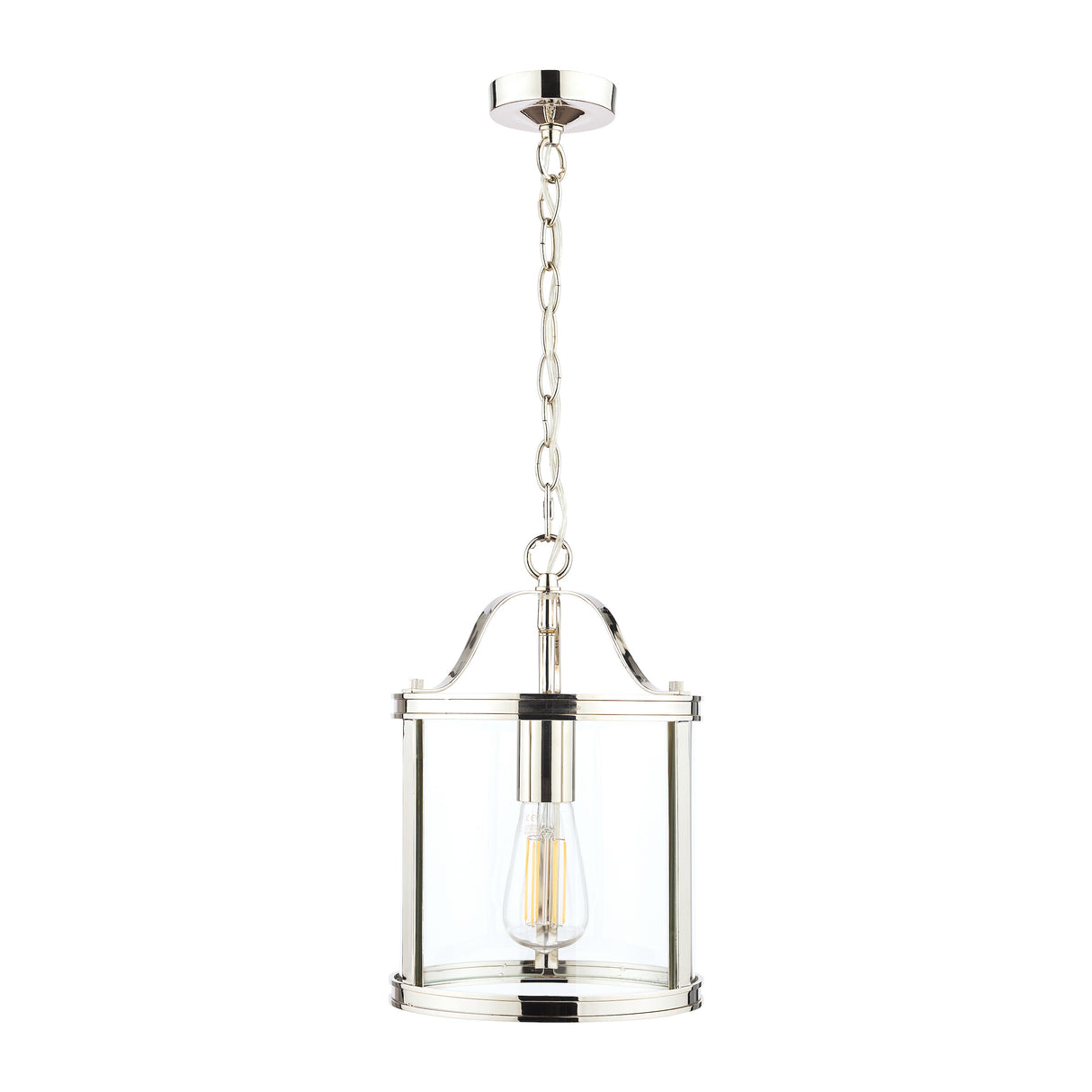 Laura Ashley Harrington Single Pendant Polished Nickel