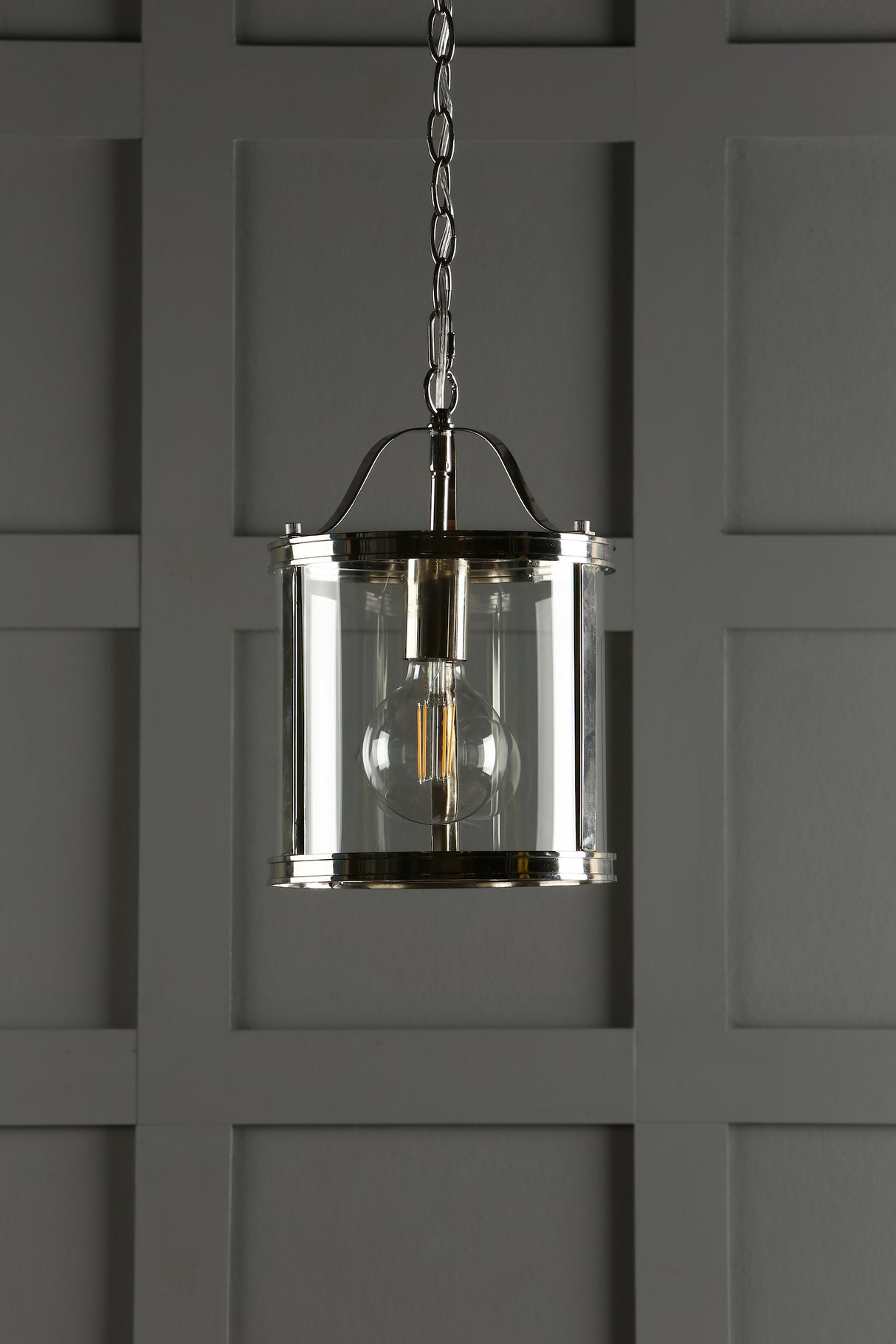 Laura Ashley Harrington Single Pendant Polished Nickel