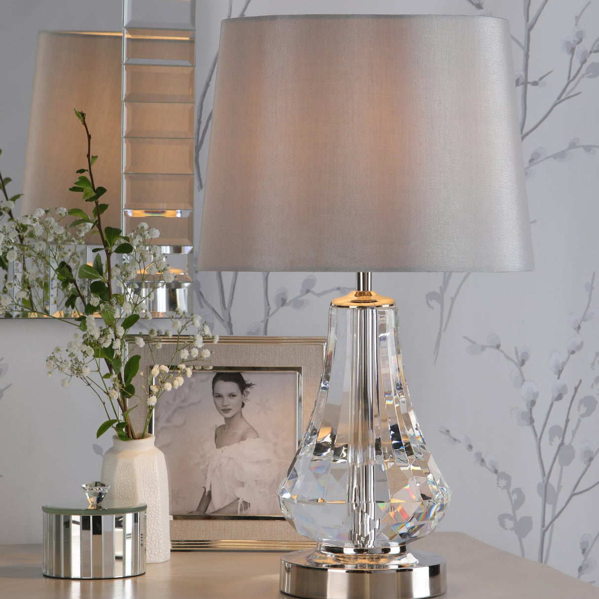 Laura Ashley Humby Touch Table Lamp with Shade