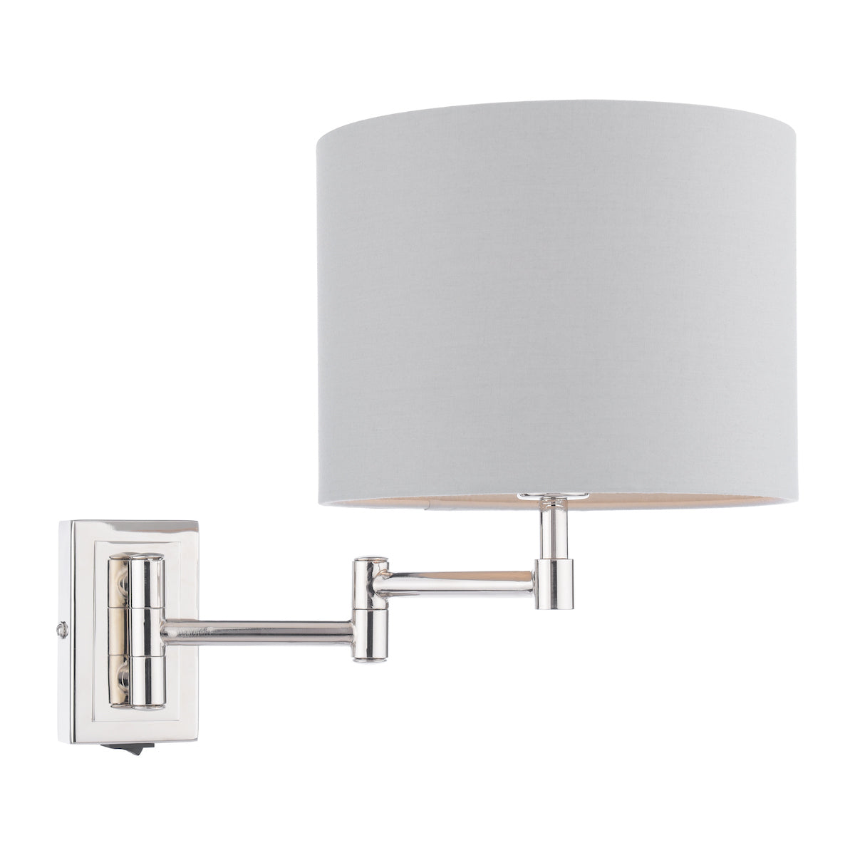 Laura Ashley Marlowe Wall Light Polished Nickel With Shade