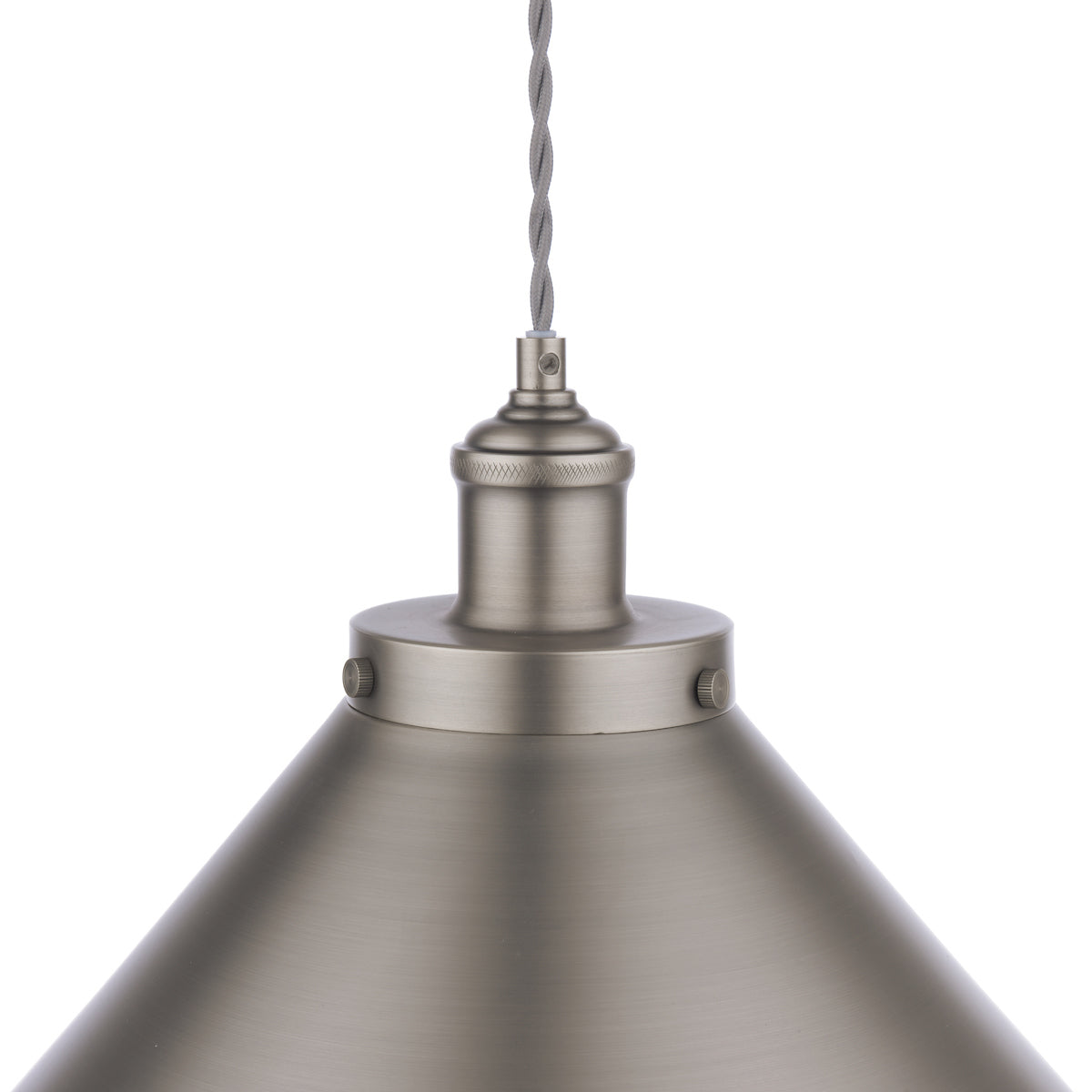 Laura Ashley Rufus Single Pendant Industrial Nickel