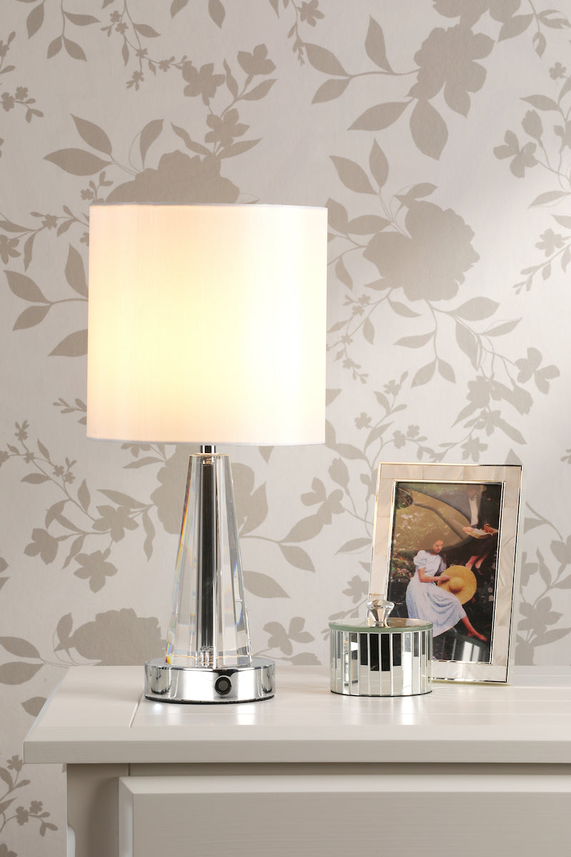 Laura Ashley Blake Rechargeable Touch Table Lamp LED
