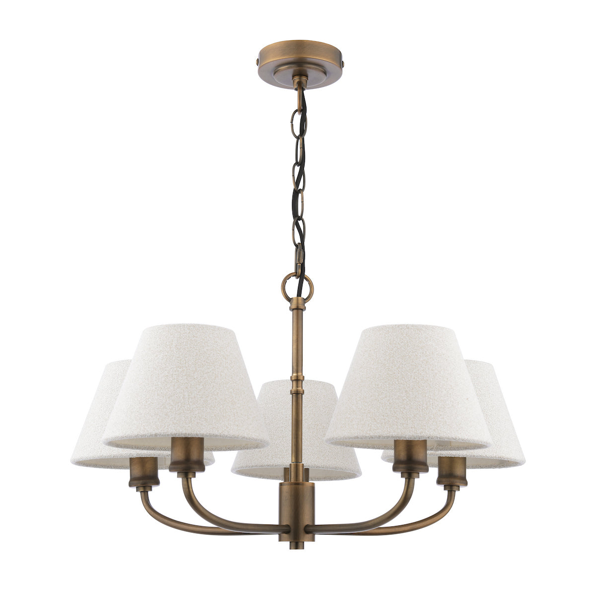 Laura Ashley Denston 5 Light Pendant Antique Bronze With Shade