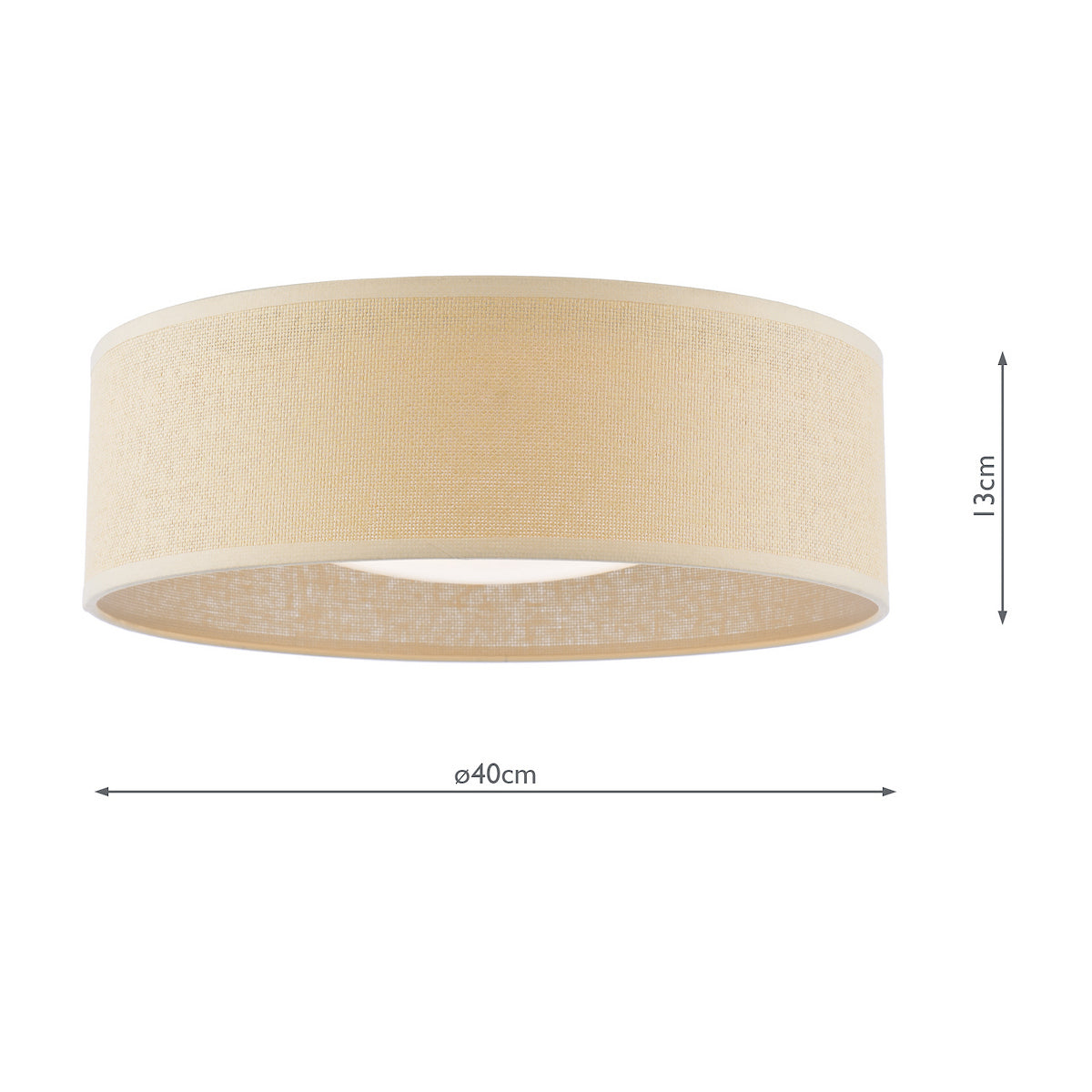 Laura Ashley Buckenham 2 Light Flush Wood Ceiling Light with Frosted Acrylic