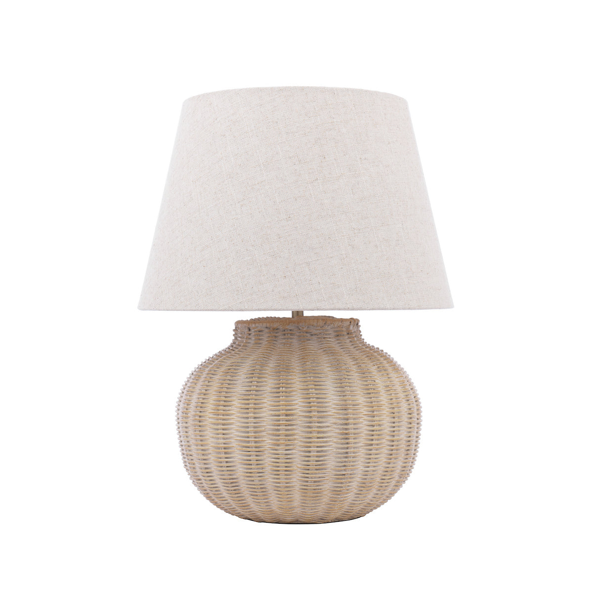 Laura Ashley Fernhill Round Table Lamp Matt Cream With Shade