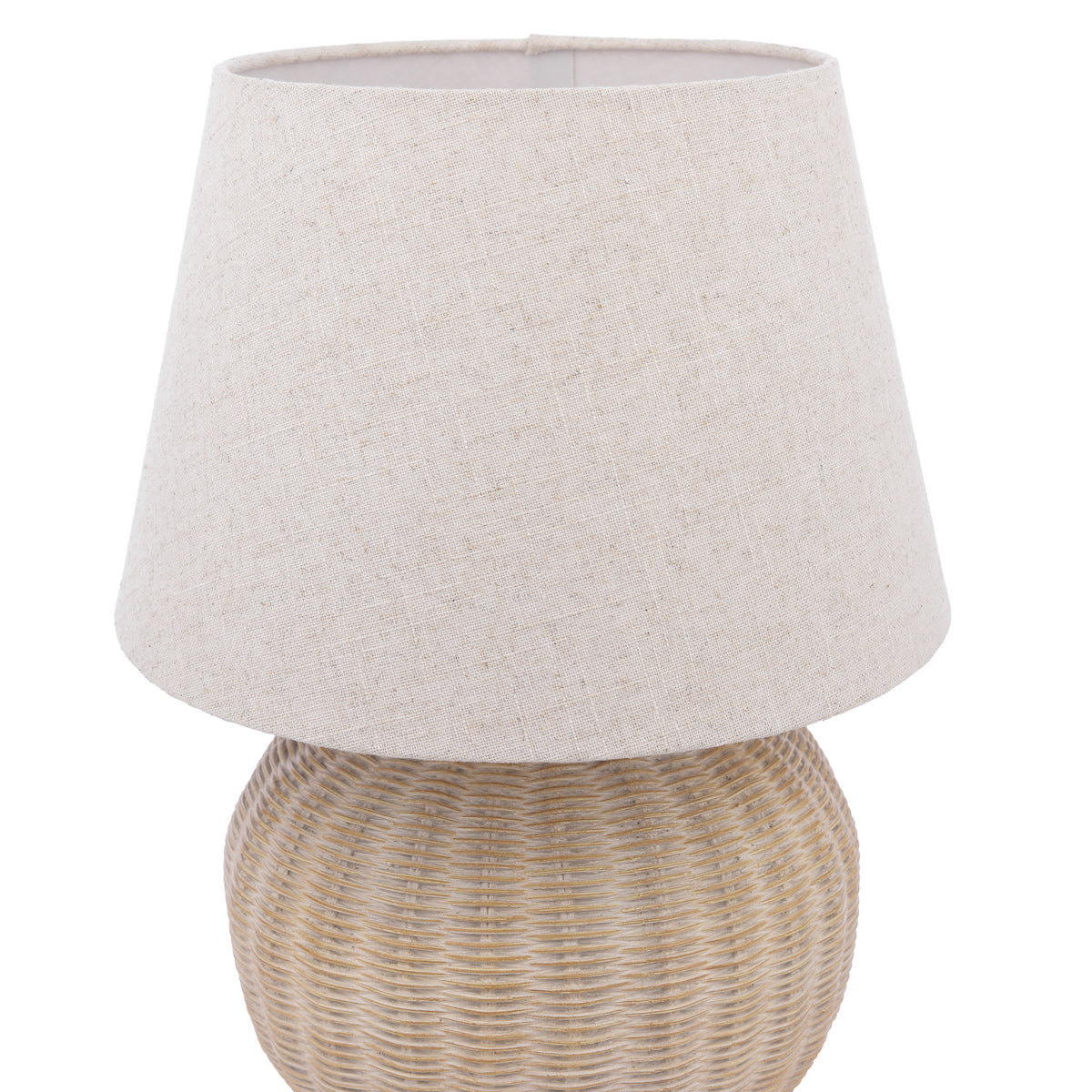 Laura Ashley Fernhill Round Table Lamp Matt Cream With Shade